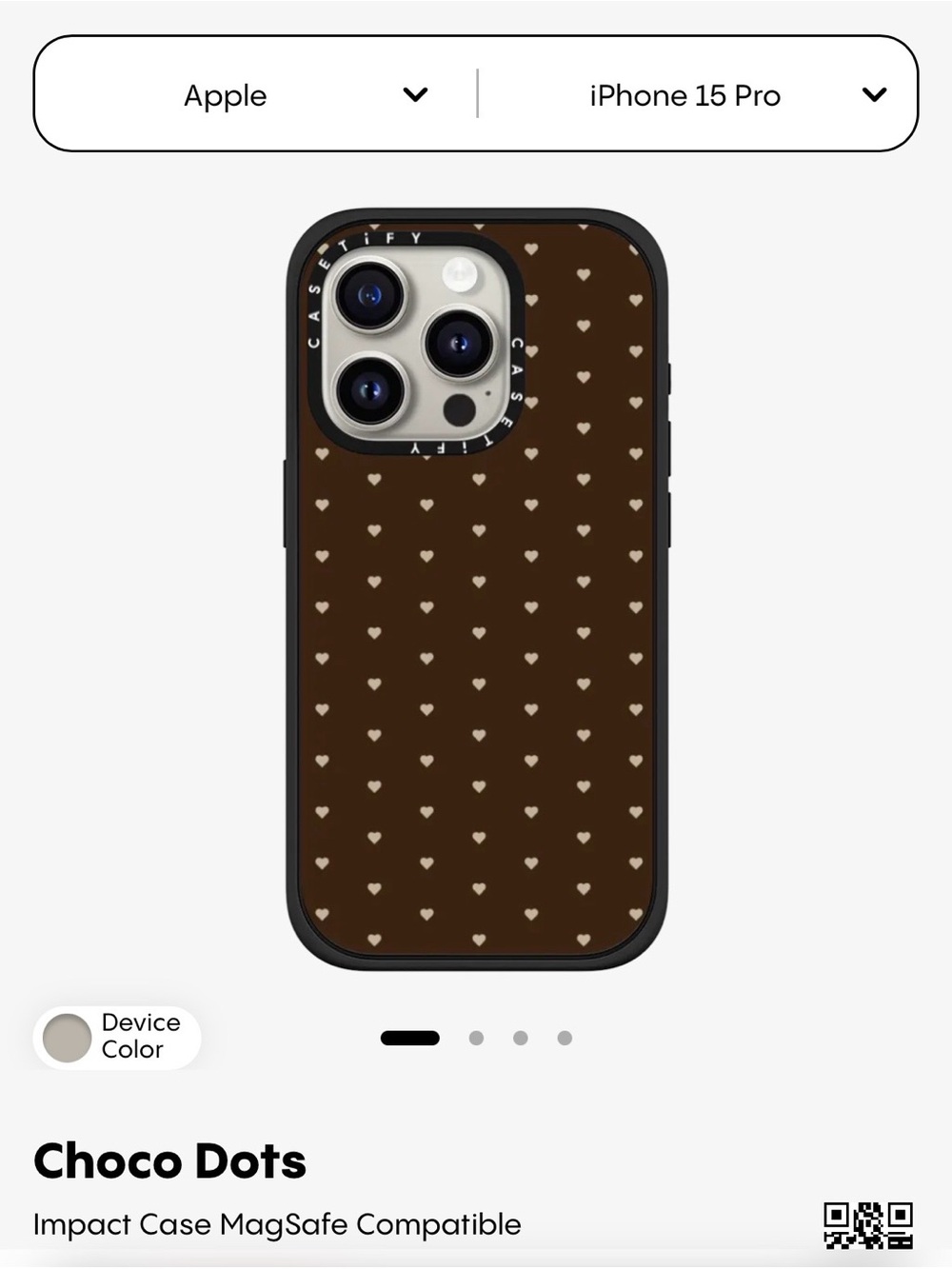 Casetify iPhone 15 Pro Case - Choco Dots